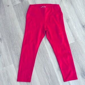 Red activewear leggings